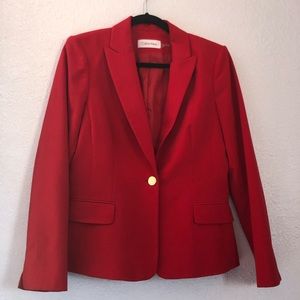 Beautiful Red Calvin Klein Blazer.